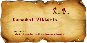Koronkai Viktória névjegykártya