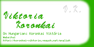 viktoria koronkai business card