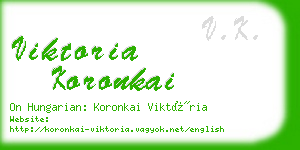 viktoria koronkai business card